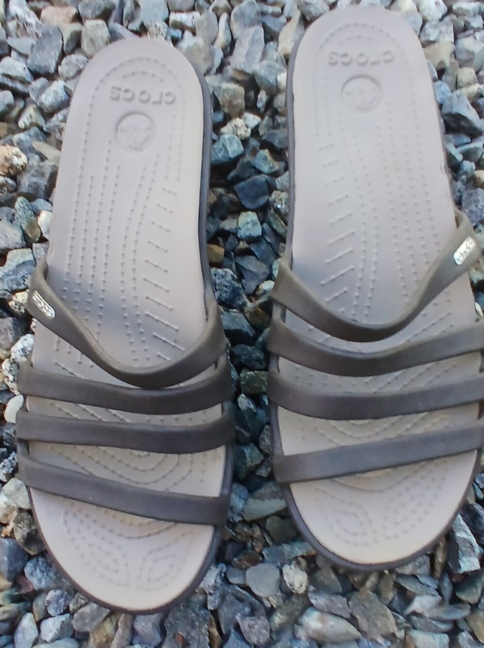 Women's CROCS Rhonda Wedge Size 11.  Taupe.